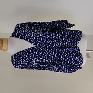 NWT! LOFT Size XS/S Blue multi tie dye print cardigan